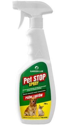 Spray Płyn Odstraszacz Psów Kotów Pet STOP 750 ml