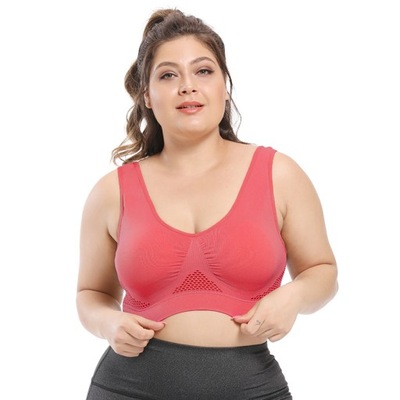 Oddychający biustonosz sportowy plus size