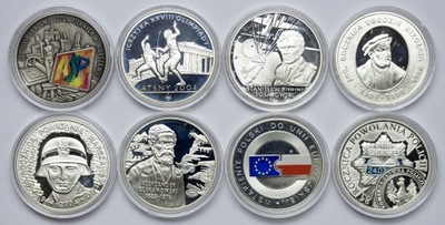 pk Polska, 10 złotych 2004-2005, Zestaw monet, 8 sztuk