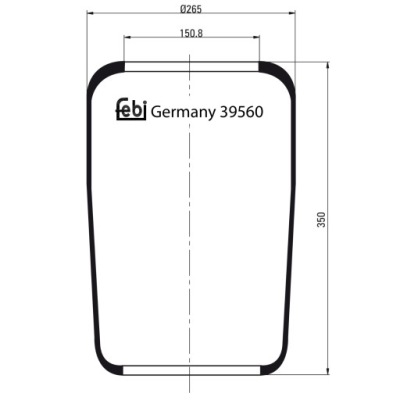 Febi пневмоподушка підвіска пневматичний truck 39560 фото №1
