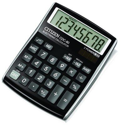 Kalkulator Citizen Cdc-80 Rkwb 8-Cyf 135x80mm, Cza
