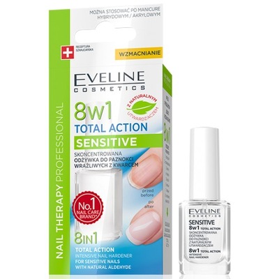 EVELINE ODŻYWKA DO PAZNOKCI 8w1 SENSITIVE 12 ML