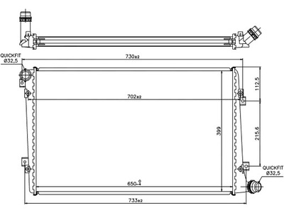 VW CADDY 2004-2010 RADUADOR 1K0121251AK  