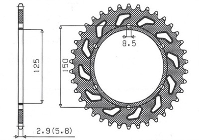 SUNSTAR ЗУБЧАТКА ЗАДНЯЯ 899 45 KTM SX/EXC(JTR897.45)