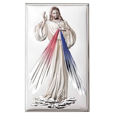 Obraz Jezusa Miłosiernego Jezu Ufam Tobie w kolorze 6.5x11 cm