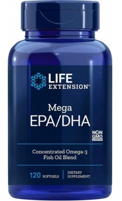 Life Extension Super Omega-3 MEGA EPA DHA 120 caps.