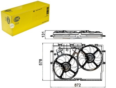 VENTILADOR DEL RADIADOR (Z OBUDOWA) FIAT DUCATO 2.3D  