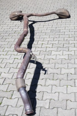 Kompletny вихлоп гасник труба mercedes gt amg 53 x290 w290 a2134900105 фото №1