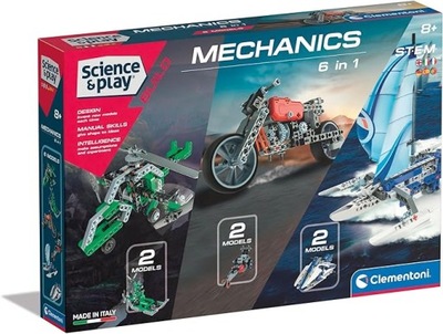 Clementoni 97861 Science & Play Build - Mechanics 6 in 1
