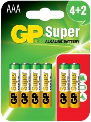 Bateria alkaliczna GP Super LR3 AAA 1.5V 6 sztuk