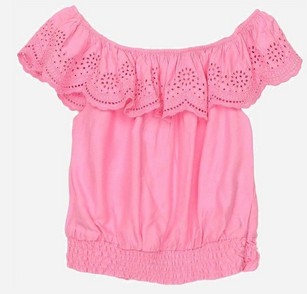 H&M top z wiskozy bluzka z haftem 9-10 l 140 P153