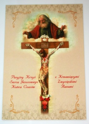 Obrazek krzyż pasyjny serca Jezusowego końca czasu
