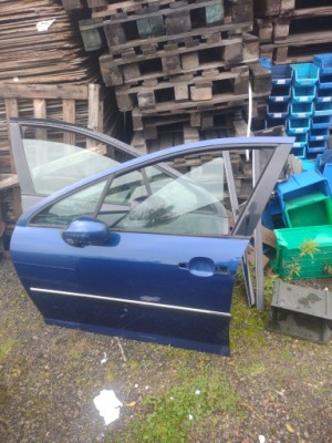 Дверь левый перед peugeot 407 niebieskie фото №1