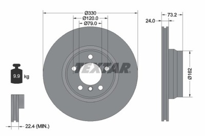 2X ДИСК ТОРМОЗНОЙ BMW ПЕРЕД 2/3/4 2,0-3,0 11- 92242005