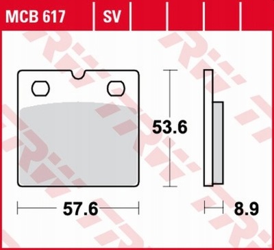 КОЛОДКИ ТОРМОЗНЫЕ TRW MCB617