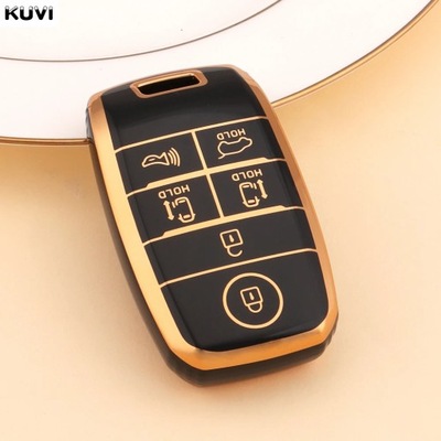 BLACK6 BUTTONS TPU CAR CALOTE KLUCZOWA OKLADKA FOB PARA KIA NUEVO SEDONA GRAND  