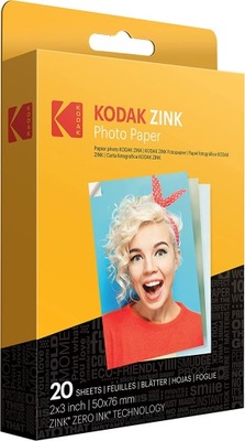 KODAK ZINK Photo Paper 20 Wkładów 2x3' Printomatic 50x76mm