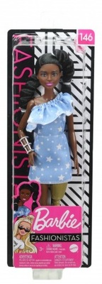 Mattel Lalka Barbie Fashionista błękitna sukienka