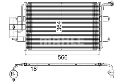 MAHLE КОНДЕНСАТОР КОНДИЦИОНЕРА AUDI A3 TT SEAT LEON TOLEDO II SKODA