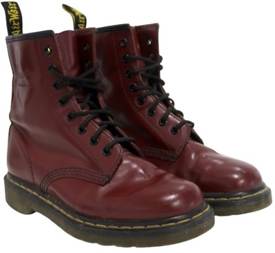 Glany skórzane botki Dr Martens 1460 bordowe r.38