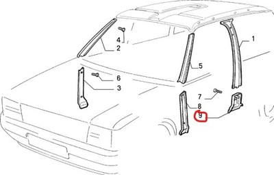 FIAT UNO ЗАЩИТА СТОЙКИ НИЖНЯЯ R НОВЫЙ ОРИГИНАЛ 5961753