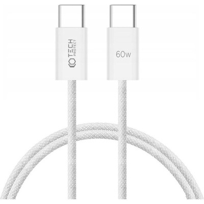 Kabel Tech Protect USB-C / USB-C, 1m, 3A 60W, PD, mocny szybki przewód