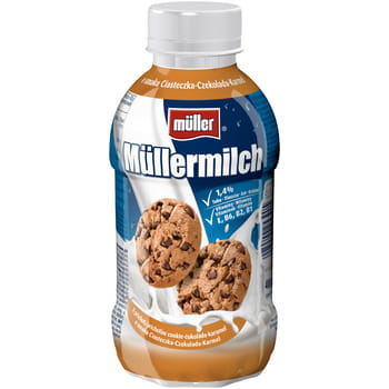 Napój mleczny Müllermilch o smaku czekoladowo -karmelowych ciastek 400g