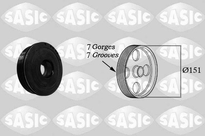 Sasic 2154018 шків, wał колінчастий фото №1