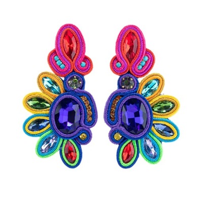 soutache sutasz kolczyki kolorowe