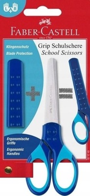 Nożyczki szkolne FABER CASTELL Grip niebieskie