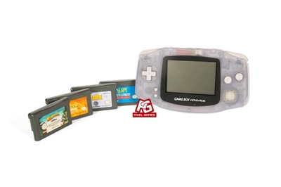 Konsola przenośna Nintendo GameBoy Advance (GBA) Glacier + gry
