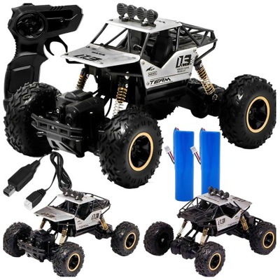 DUŻY SAMOCHÓD ZDALNIE STEROWANY TERENOWY 4x4 AUTO RC PILOT 2 AKUMULATORY