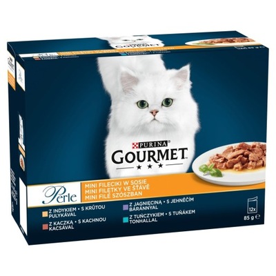 Karma dla kota Purina Gourmet Perle mix smaków 12x85g