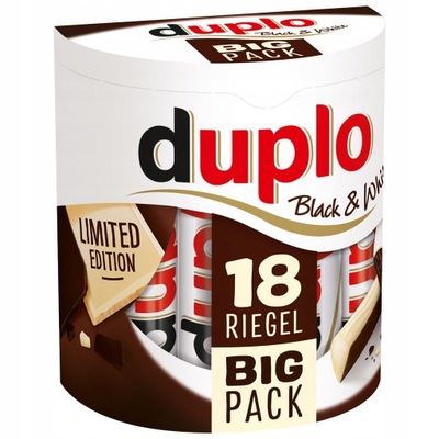 Duplo Black & White Ferrero Wafle z Orzechowym Nadzieniem 327,6g 20szt DE