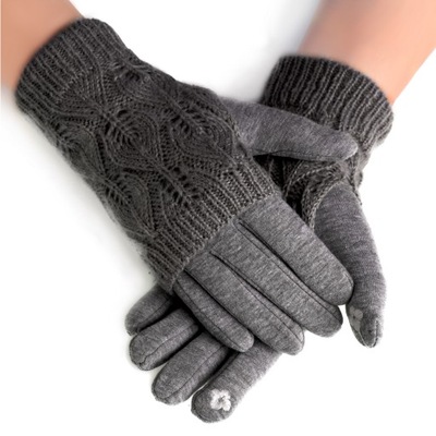 Rękawiczki damskie ocieplane norweskie zimowe