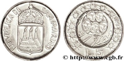 SAN MARINO 5 lirów 1973