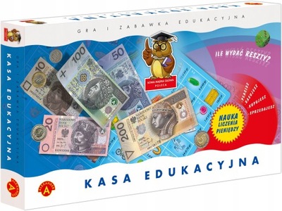 ALEXANDER Pieniądze GRA KASA EDUKACYJNA banknoty