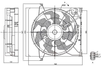 NISSENS VENTILADOR DEL RADIADOR CON CUERPO HYUNDAI I30 KIA CEED PRO CEED  