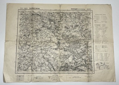 Mapa Wojskowa - 1935 rok - Wojskowy Instytut Geograficzny - MAKÓW - KRAKÓW
