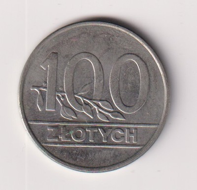 PRL 100 zloty 1990 stan 1