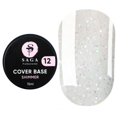 Baza Cover Shimmer Base 12 Saga Professional 15 ml