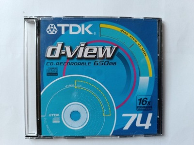 TDK CD-R d-view 650MB x16 Cyanine Japan 5szt