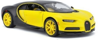 Model kompozytowy Bugatti Chiron żółto-czarny 1/24