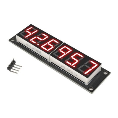 Wyświetlacz 6-cyfrowy LED TM1637 76x19mm Czerwony 0.56' Arduino