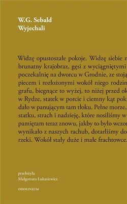 WYJECHALI, W.G. SEBALD