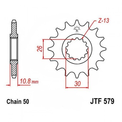 ЗУБЧАТКА ПЕРЕД F579-16 16Z R.530 YAMAHA FJ FZ1 FZS