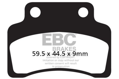 КОЛОДКИ ГАЛЬМІВНІ EBC SFA235 SKUTEROWE (КОМПЛЕКТ. NA 1 ГАЛЬМІВНІ ДИСКИ)