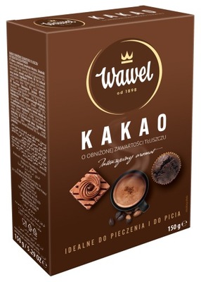 Kakao w proszku niskotłuszczowe 10% Wawel 150g