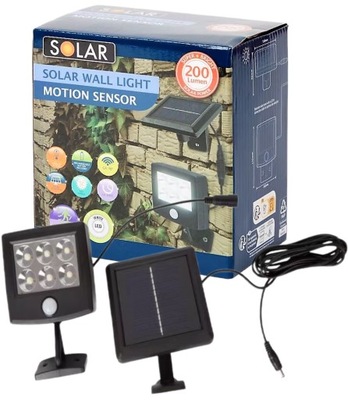 Lampa solarna LED z czujnikiem ruchu SOLAR 200 lum