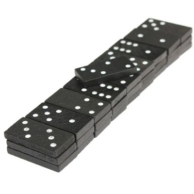 Domino drewniane klocki w pudełku